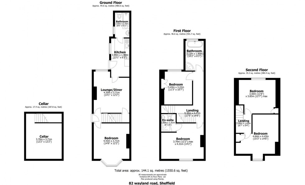 Floorplan for 82 Wayland Road, Sheffield