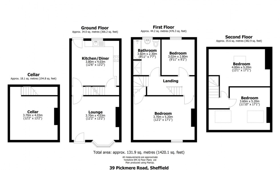 Floorplan for 39 Pickmere Road, Crookes