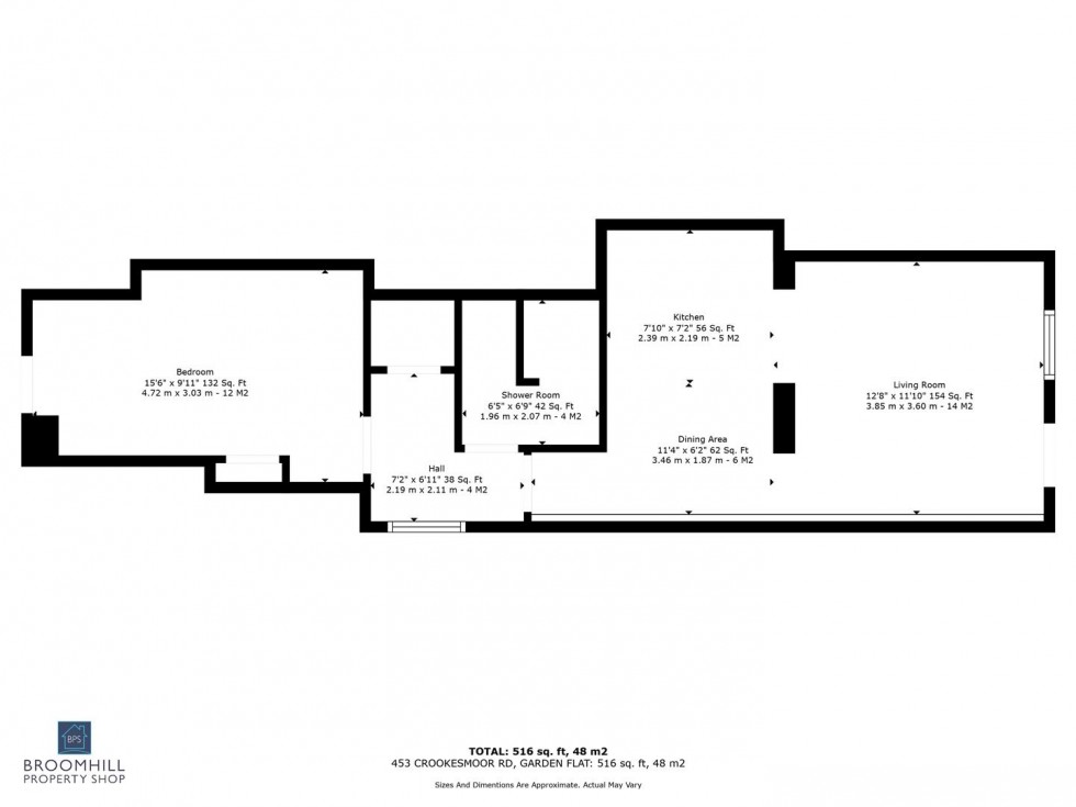 Floorplan for GF 453 Crookesmoor RoadCrookesmoorSheffield