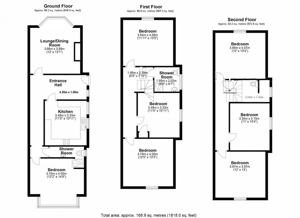 Floorplan for 453 Crookesmoor Road, Crookesmoor