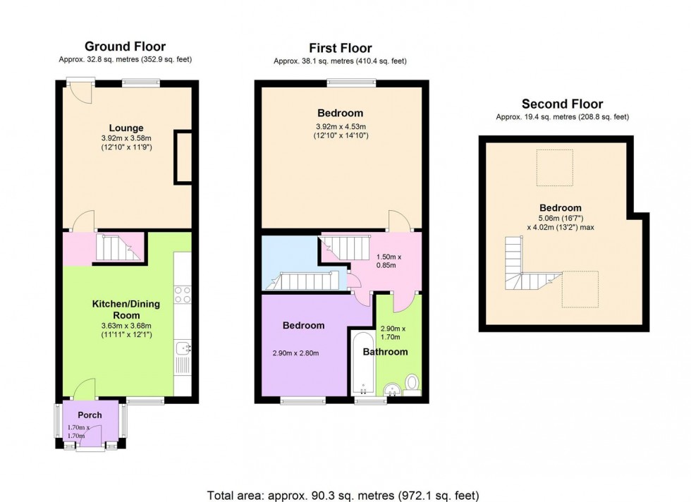 Floorplan for 166 Crookesmoor Road, Crookesmoor