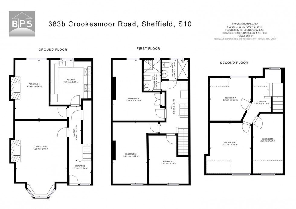 Floorplan for 383b Crookesmoor Road, Crookesmoor