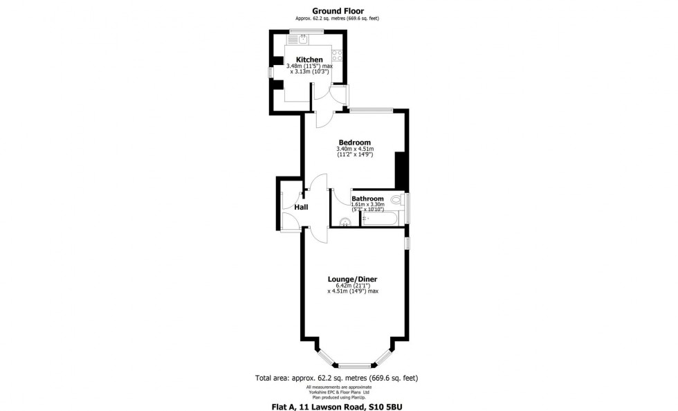 Floorplan for 11 Lawson Road, Sheffield