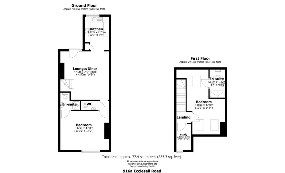 Floorplan for 916A Ecclesall Road, Sheffield