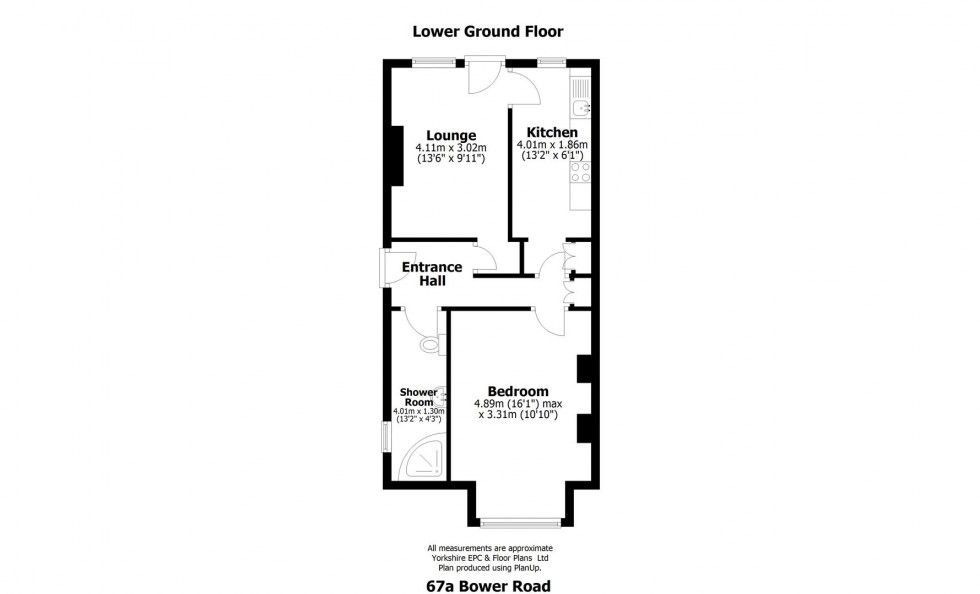 Floorplan for 67a Bower Road, Crookesmoor, Sheffield