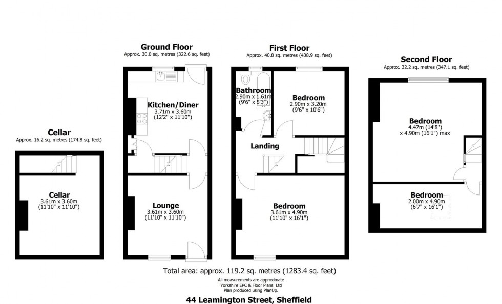 Floorplan for 44 Leamington Street, Crookesmoor