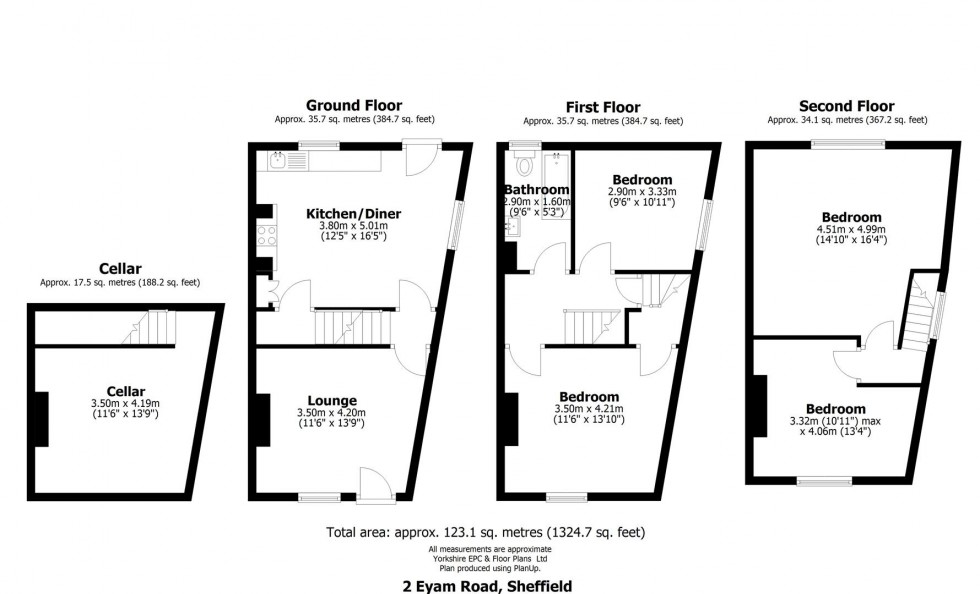 Floorplan for 2 Eyam Road, Crookes, Sheffield