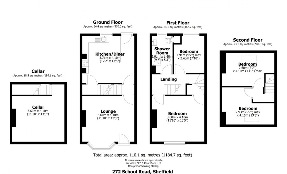 Floorplan for 272 School Road, Crookes, Sheffield