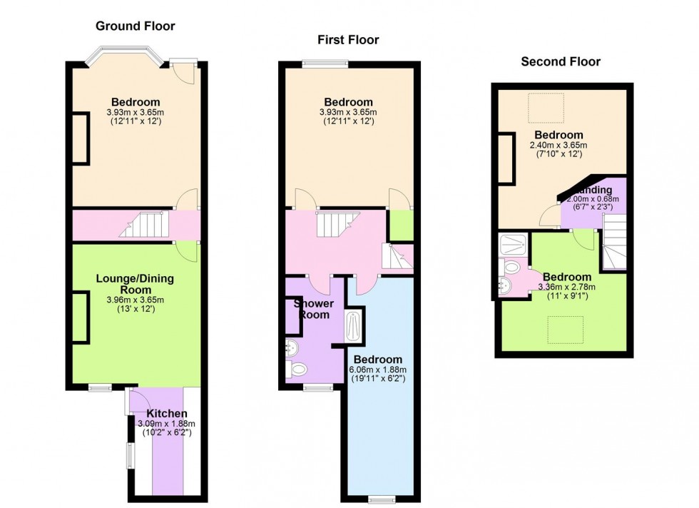 Floorplan for 95 Sackville Road, Crookes, Sheffield