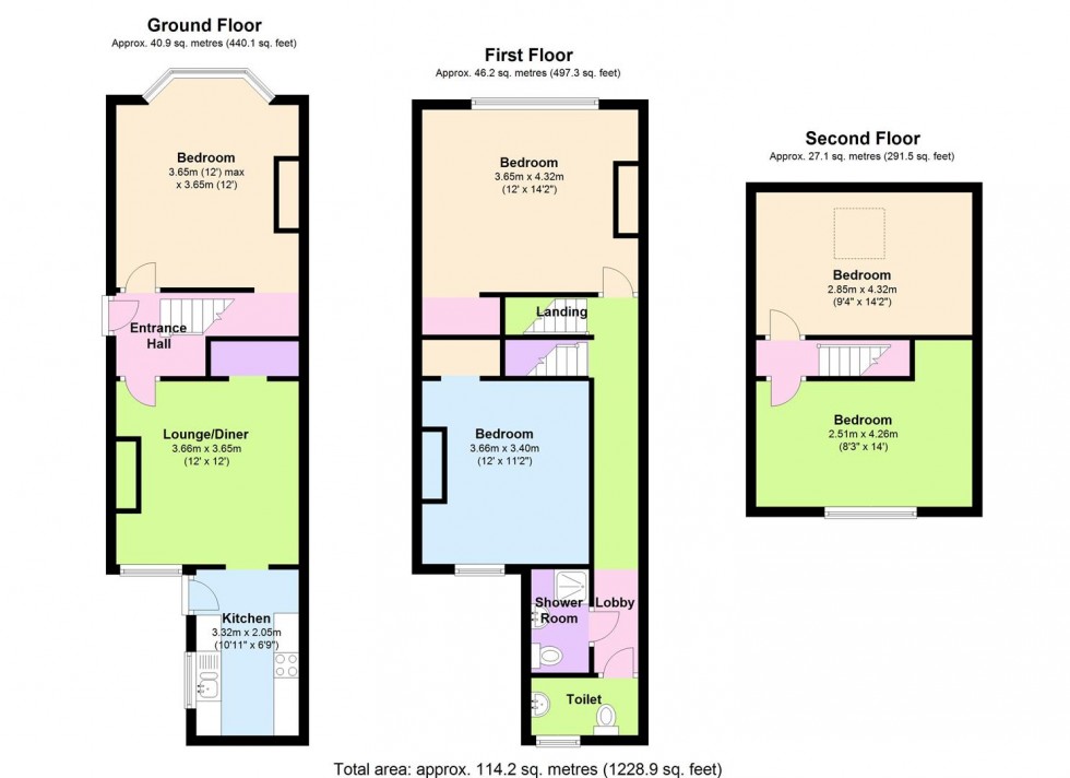 Floorplan for 16 Filey Street, Broomhall, Sheffield