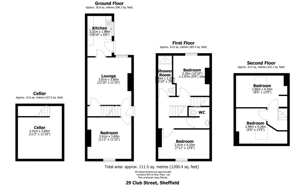 Floorplan for 29 Club Street, Sheffield