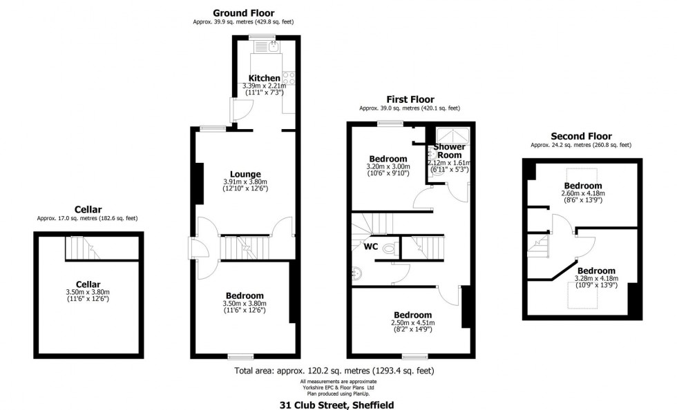 Floorplan for 31 Club Street, Sheffield