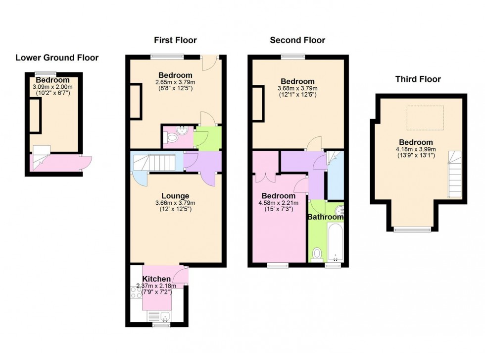 Floorplan for 56 Roebuck Road, Crookesmoor, Sheffield