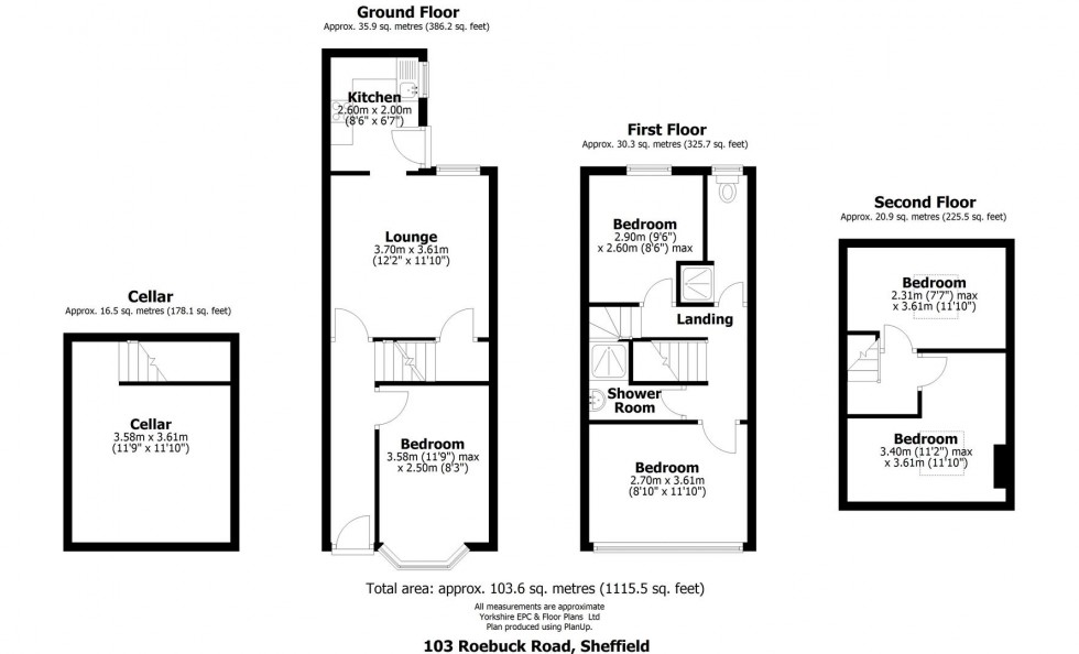 Floorplan for 103 Roebuck Road, Sheffield