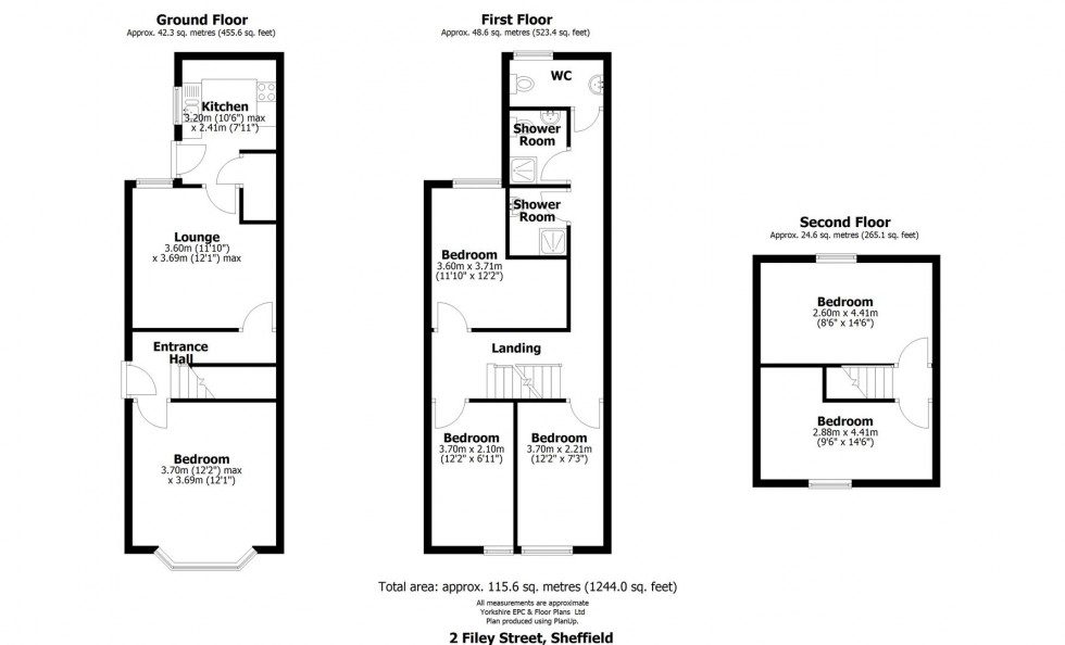 Floorplan for 2 Filey Street, Sheffield