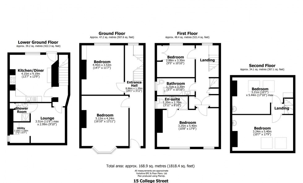 Floorplan for 15 College Street Broomhill, Sheffield