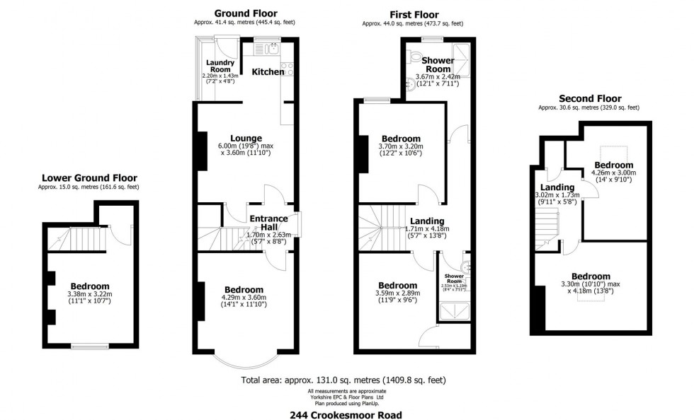 Floorplan for 244 Crookesmoor Road, Sheffield