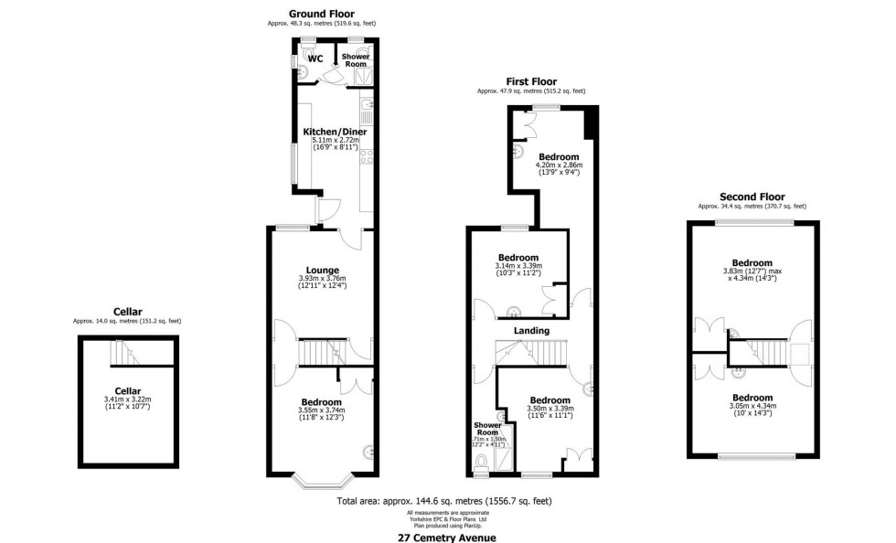 Floorplan for 27 Cemetery Avenue, Sheffield