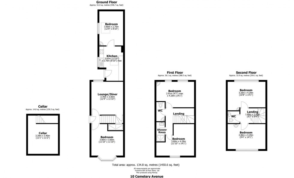 Floorplan for 10 Cemetery Avenue, Sheffield