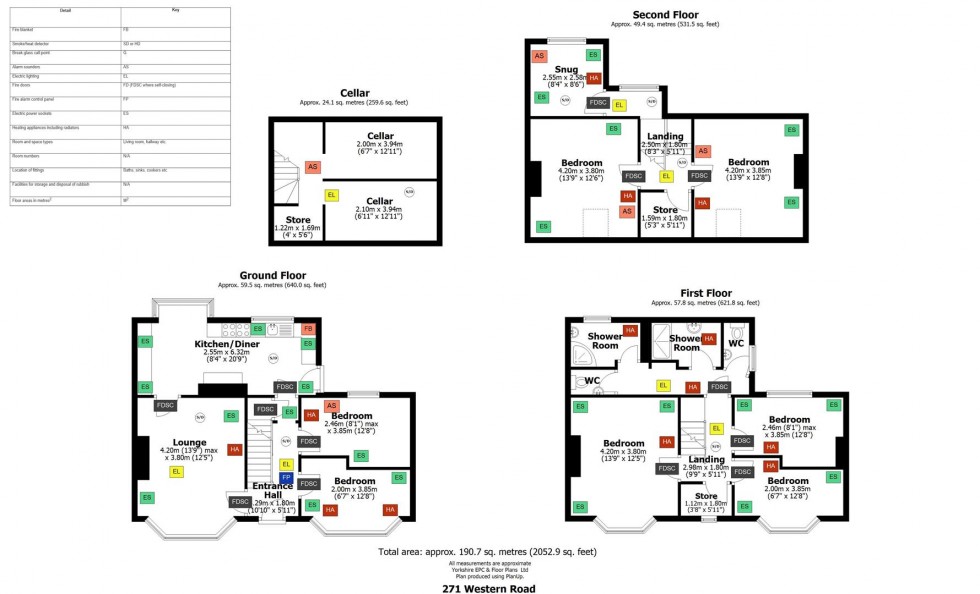 Floorplan for Western Road, Sheffield