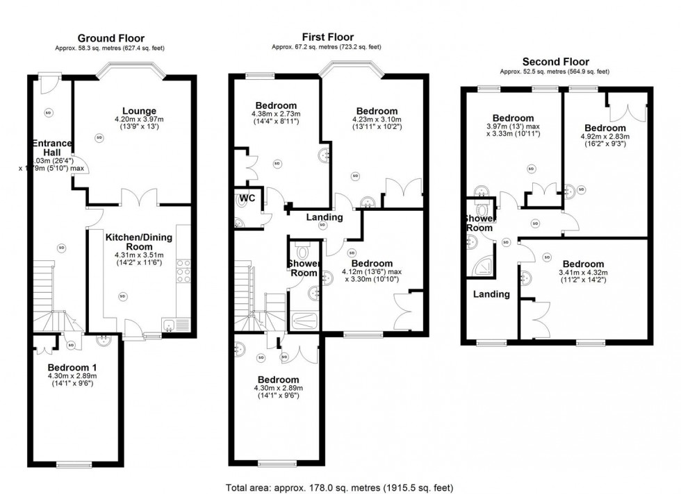 Floorplan for 317 Crookesmoor Road, Sheffield