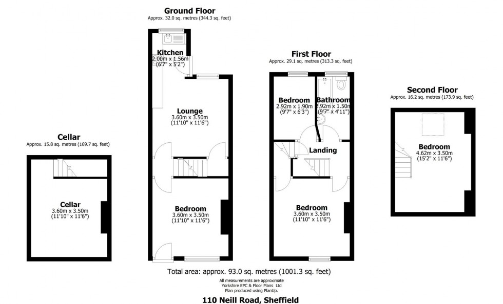 Floorplan for 110 Neill Road, Sheffield