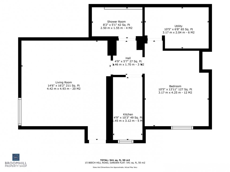 Floorplan for GF 15 Beech Hill Road, Sheffield