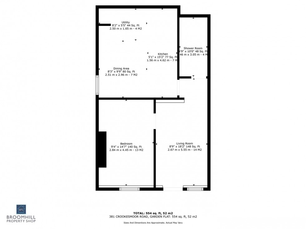 Floorplan for GF 381 Crookesmoor Road, Crookesmoor