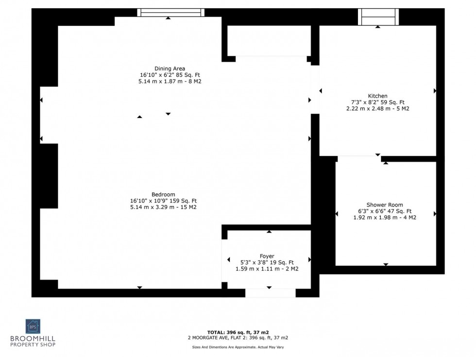 Floorplan for Flat 2, 2 Moorgate Avenue, Crookesmoor