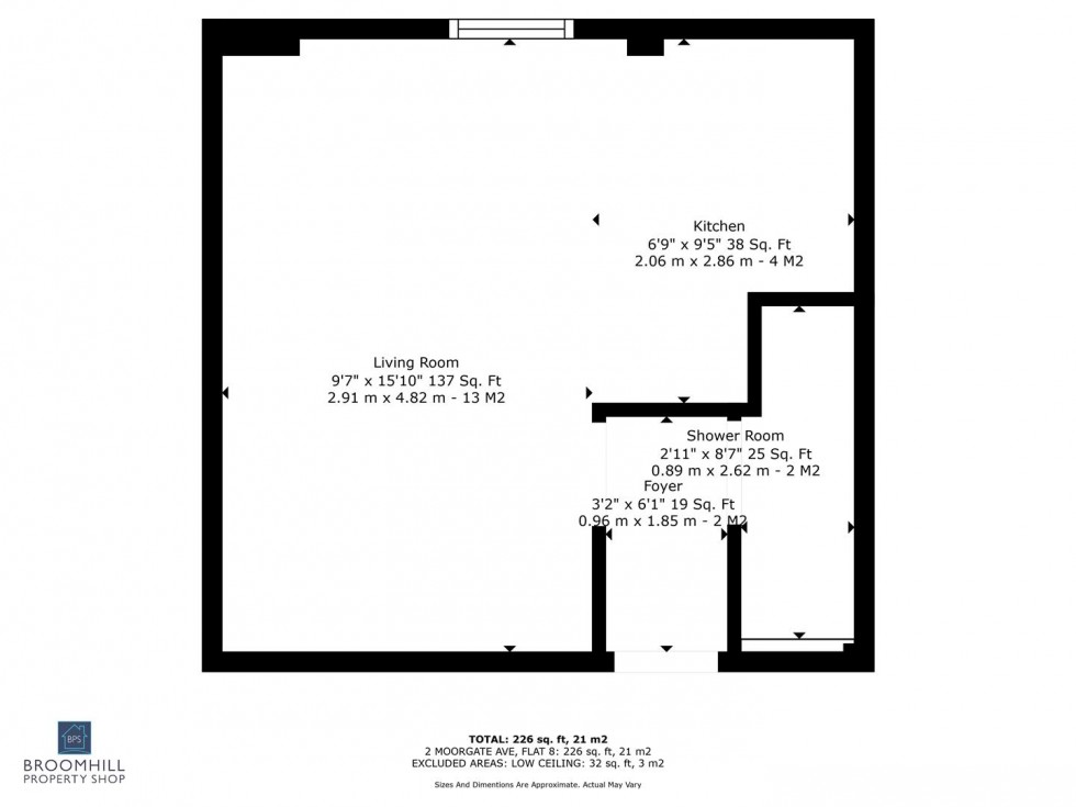 Floorplan for Flat 8, 2 Moorgate Avenue, Crookesmoor