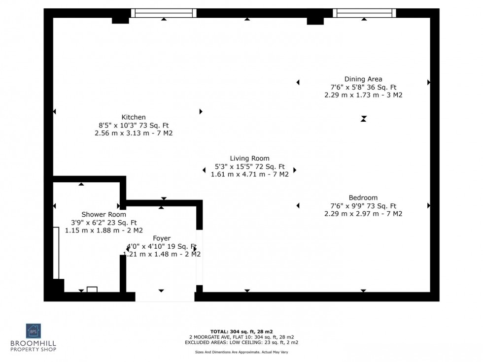 Floorplan for Flat 10, 2 Moorgate Avenue, Crookesmoor