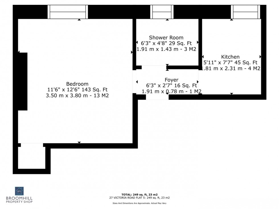 Floorplan for Flat 5, 27 Victoria Road, Sheffield