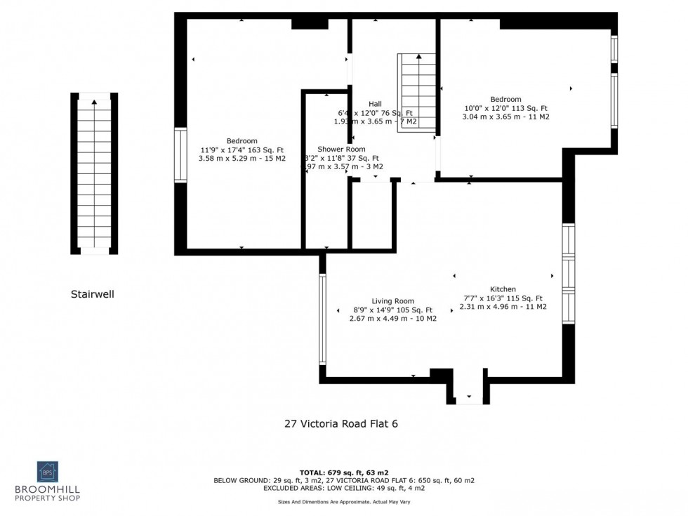 Floorplan for Flat 6, 27 Victoria Road, Sheffield