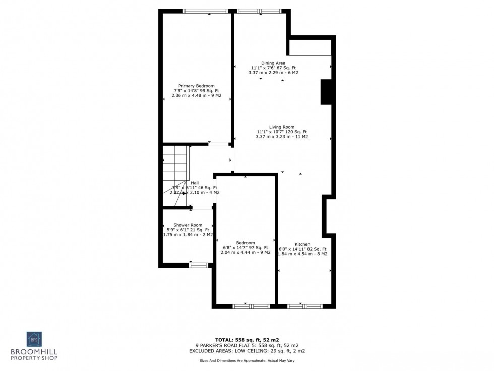 Floorplan for Flat 5, 9 Parkers Road, Sheffield